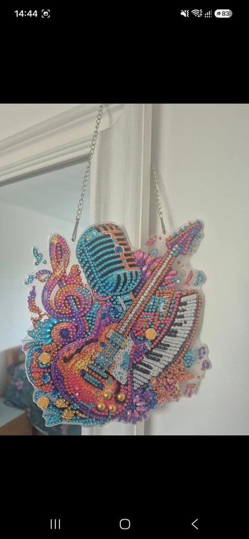  — music themed diamond art suncatcher