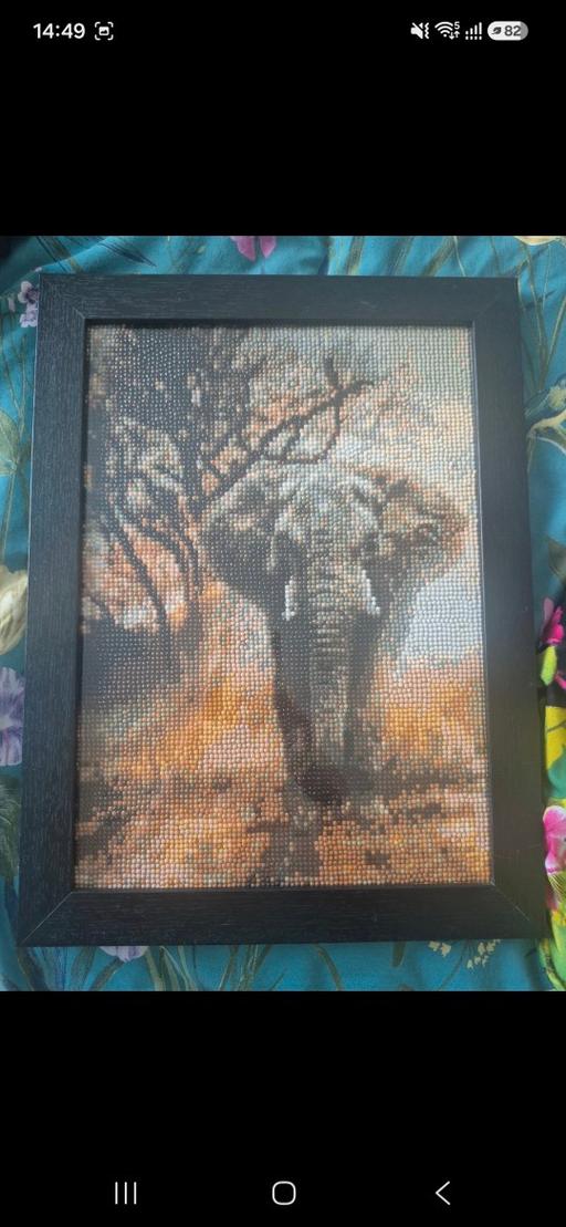  — elephant in tree framed wall decor