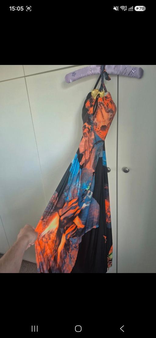  — ladies evening halterneck dress