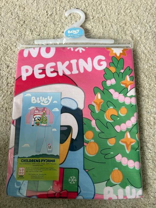  — Bluey Christmas pjs 18-24 up to 4-5 yrs