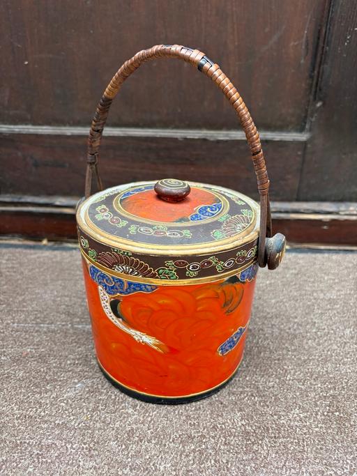  — Japanese ceramic biscuit barrel