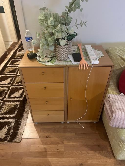  — Wooden Storage Cabinet with 4 Drawers