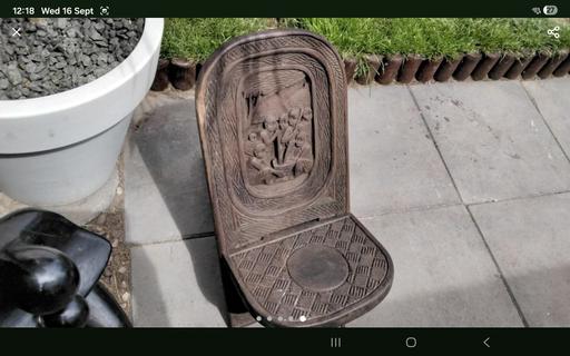  — hand carved birthing chair small 60 x 30 cms