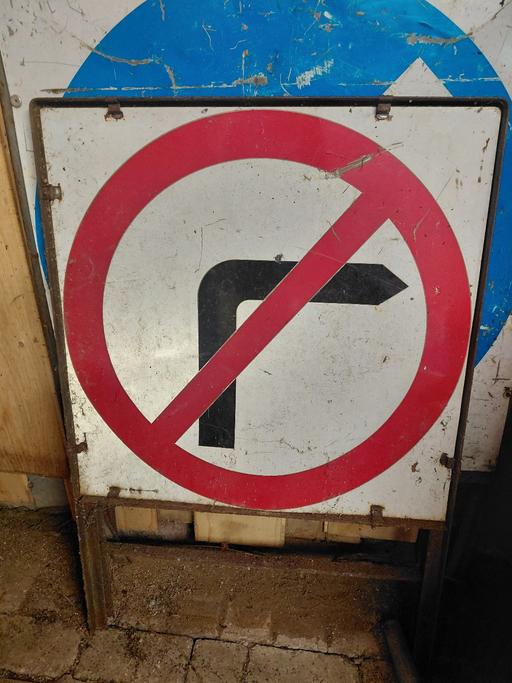  — Metal Road Sign on stand.