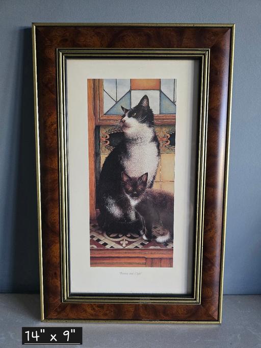  — Bonnie and Clyde cat framed print by Sheila T