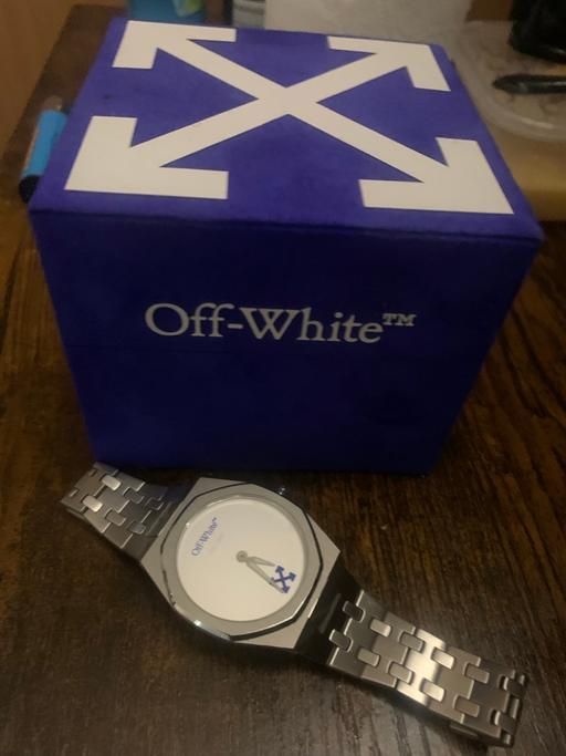  — Authentic off white watch in silver