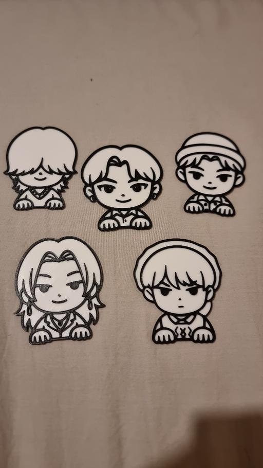  — kpop demon hunter saja boys colouring plaques