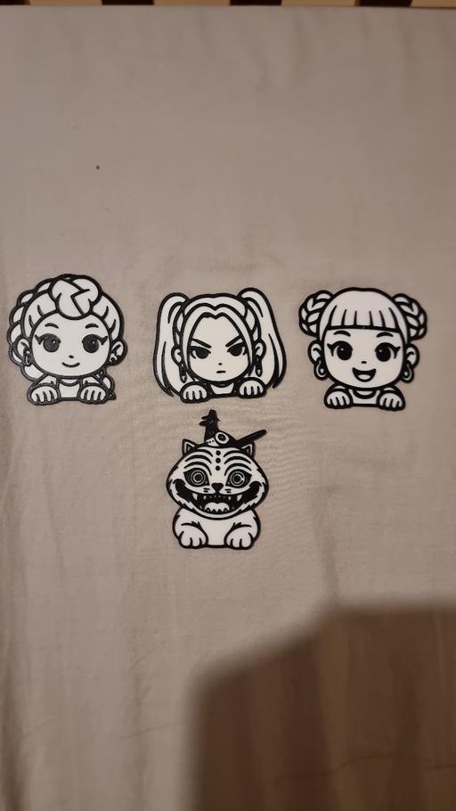  — kpop demon hunter-colouring plaques