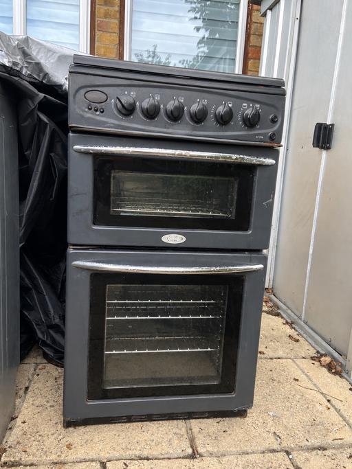  — Black Freestanding Gas Cooker Double Oven