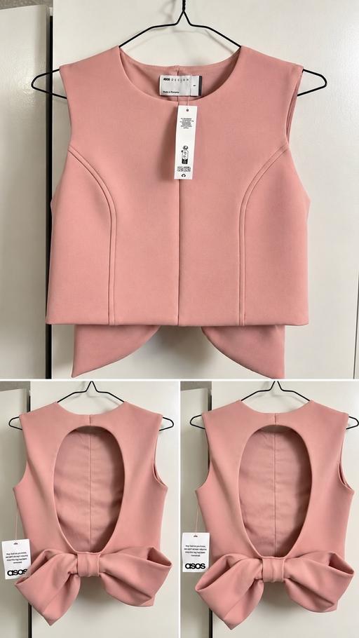  — ASOS Pink Bow Back Top