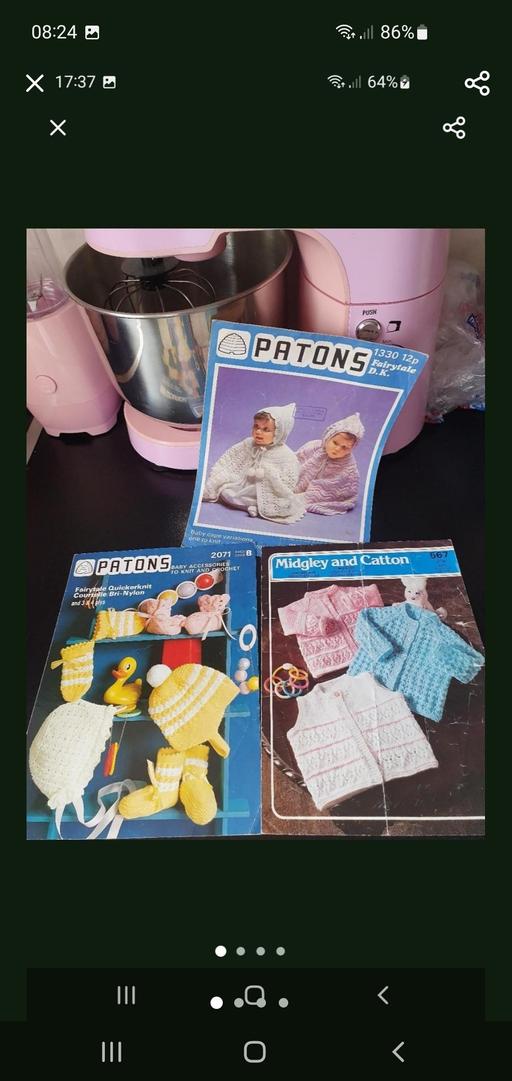  — vintage knitting patterns x 3