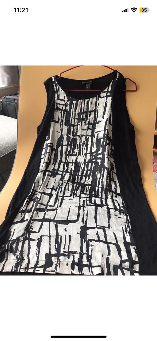  — Mango Ladies black white dress - size medium