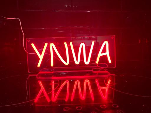  — YNWA neon light sign