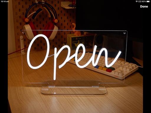 — Open - Neon light sign