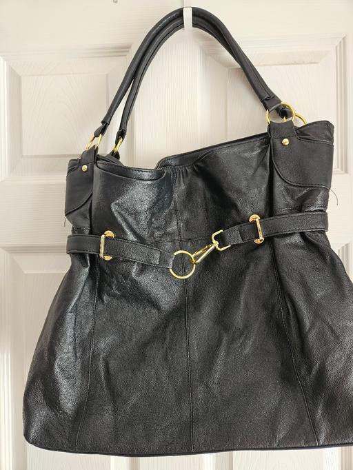  — f&f large black shoulder tote bag