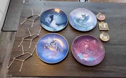  — 4 vintage fairy plates & more lovely