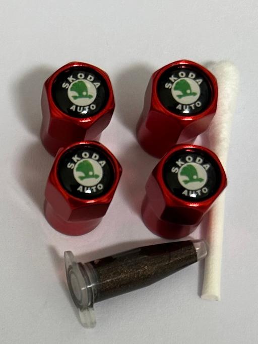  — Skoda Tyre valve caps with grease