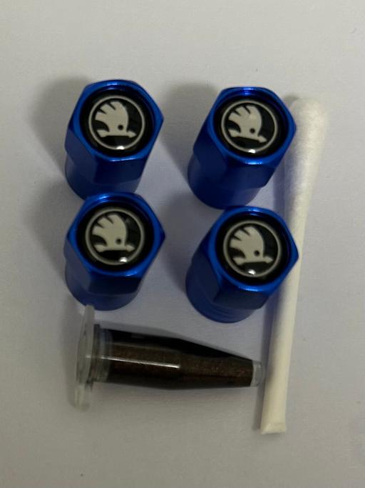  — Skoda tyre valve caps with grease