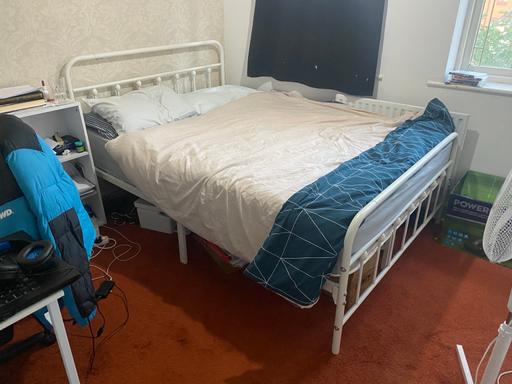  — White Metal Double Bed