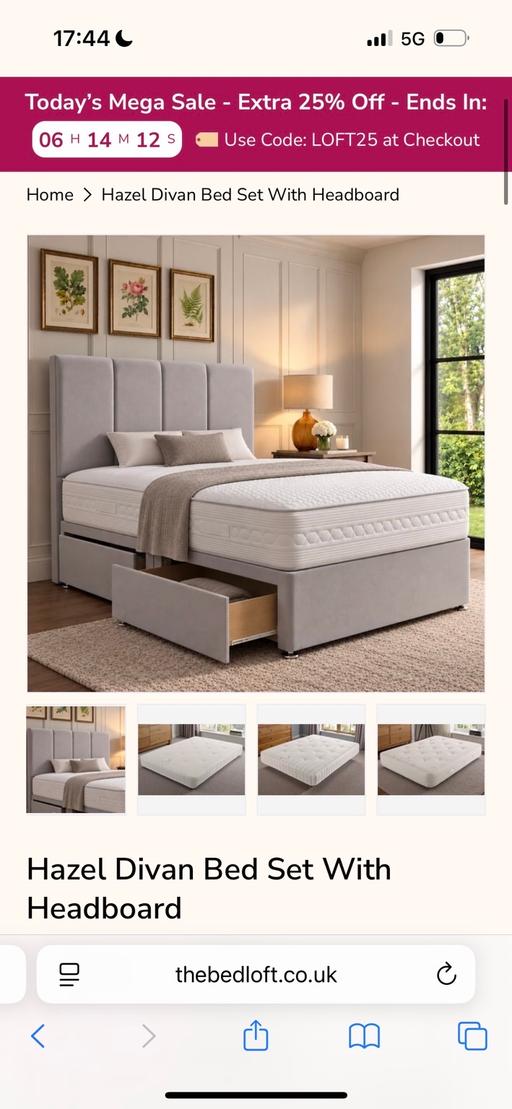  — Bed &headboard dark grey colour (small single