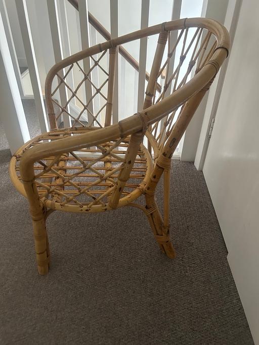  — Set of two bamboo cane sofa chairs