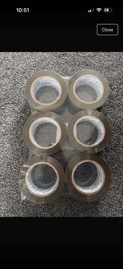  — 6 pack roll brown tape