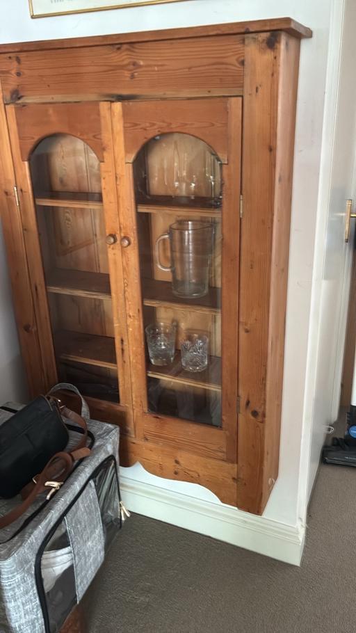  — Antique pine wall cabinet