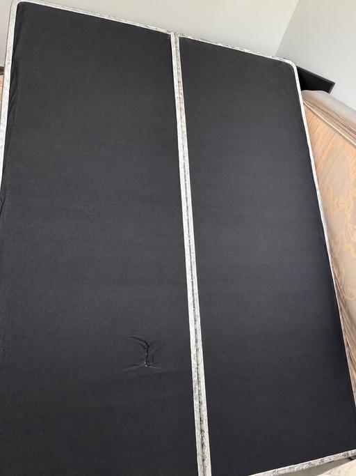  — Modern grey ottoman storage bed