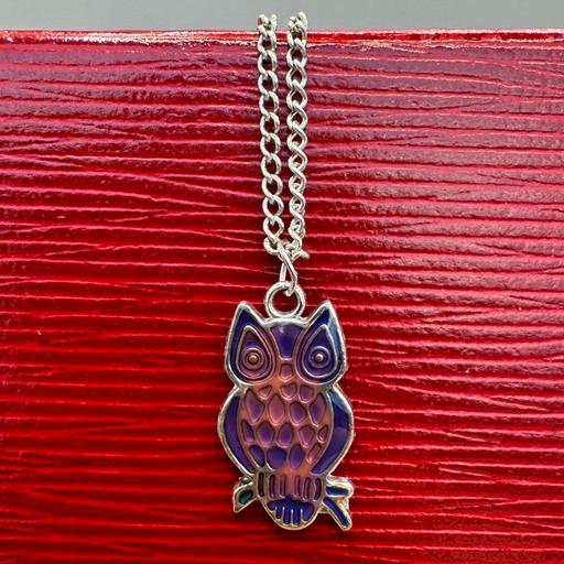  — Vintage Sea Gems Owl Necklace