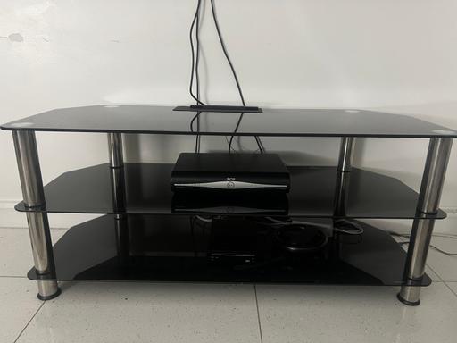  — 3 tier black TV stand