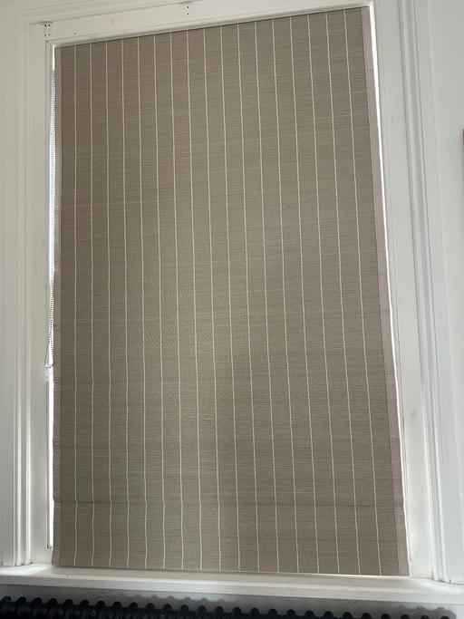  — 2xBlackout Roman Blinds Birch/Plumice design