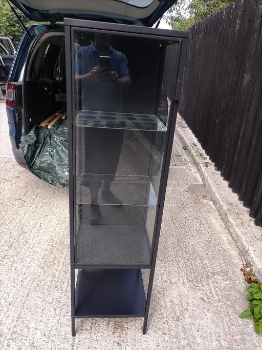  — metal and glass cabinet