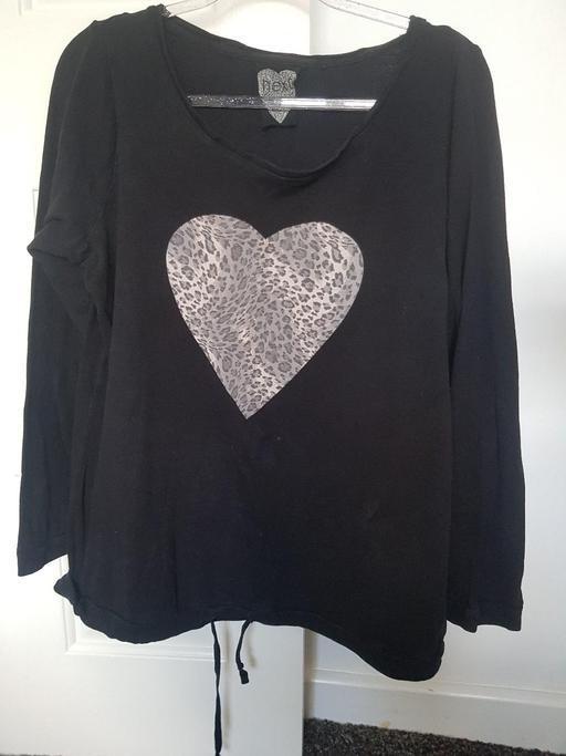  — Next black jumper with leopard print heart,10