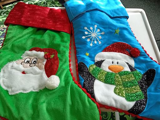  — 2 brand new 22" size Christmas stockings