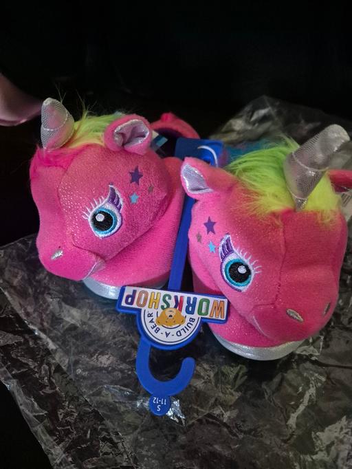  — new Girls Build A Bear Unicorn Slippers
