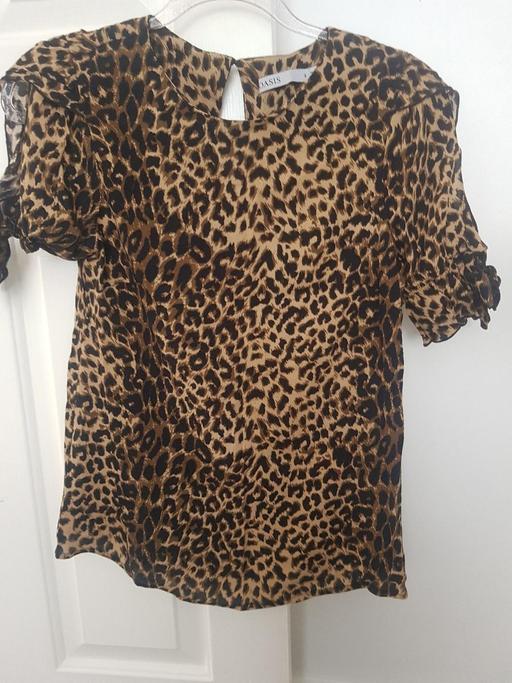  — Oasis animal print top: size 8