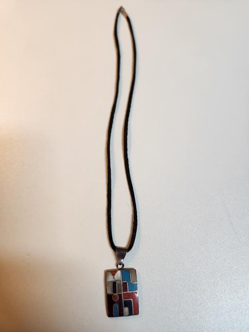  — Peruvian 950 silver pendant necklace