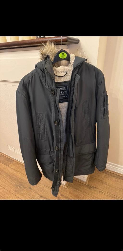  — American Eagle Men’s Grey Parka Coat