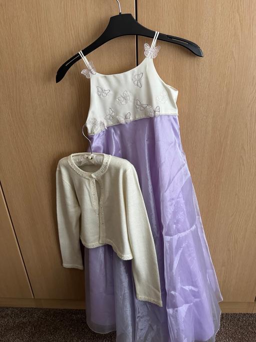  — Girls bridesmaid/formak dress & cardigan 8 yr