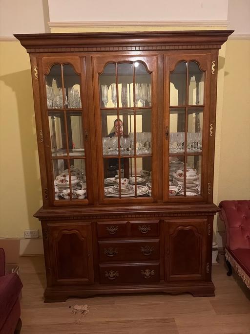  — Dark wood display cabinet