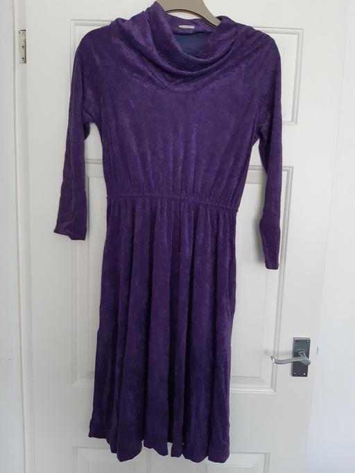  — Vintage purple cowl neck dress