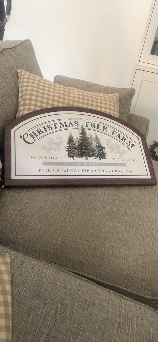  — Large metal Christmas tree farm sign