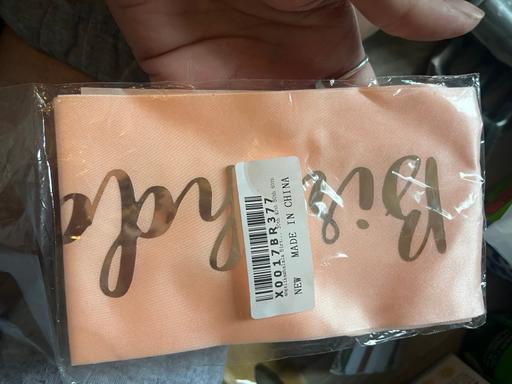  — New birthday sash