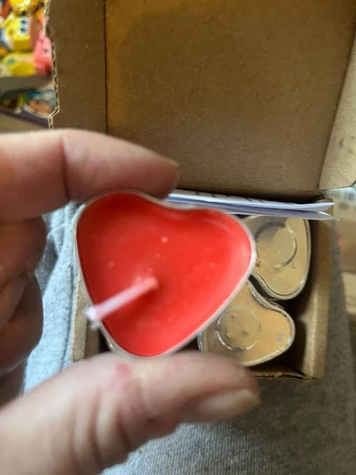  — 12 small heart tea lights