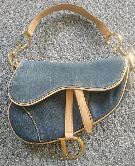  — Dior Navy Denim Saddle bag