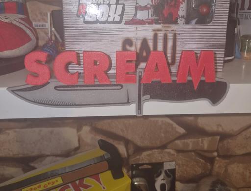  — scream Horror shelf sign