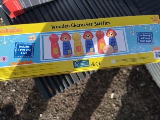  — Paddington wooden character skittles