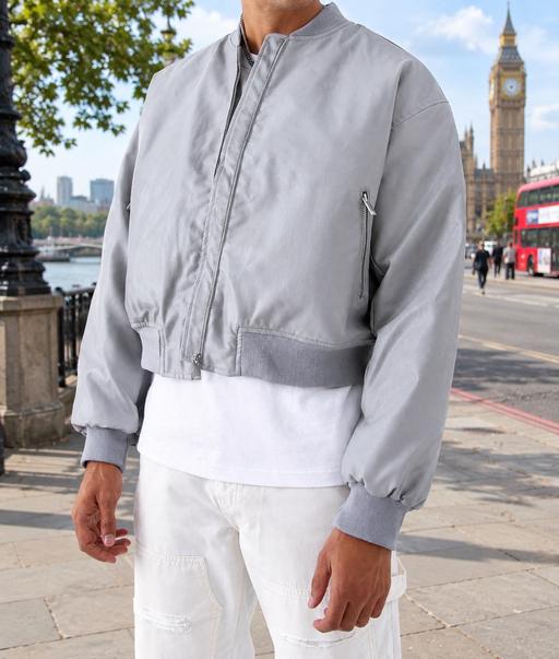  — Classic MA-1 Cropped Bomber Jacket - Size L