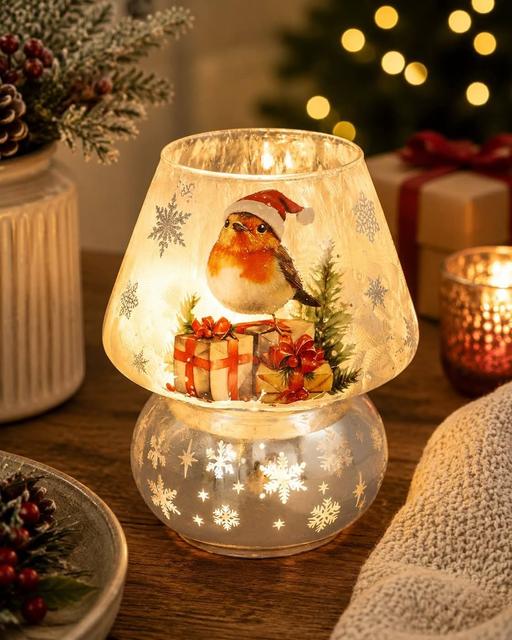  — Frosted Robin Lamp