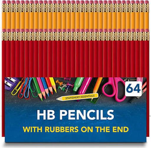  — Strong HB Pencils with Rubber Eraser Tips